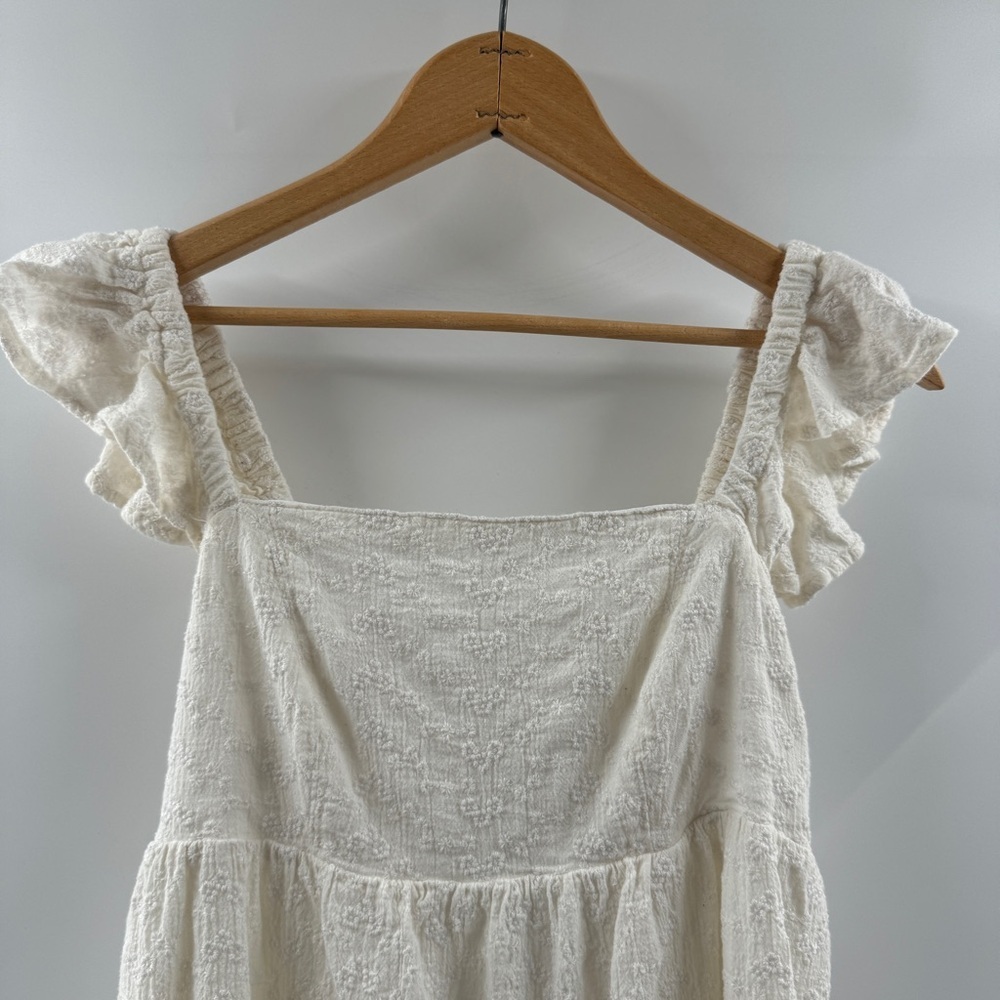 Arizona Jean Co. White Ruffle Mini Dress Size Medium - Picture 2 of 8